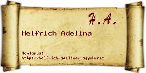 Helfrich Adelina névjegykártya